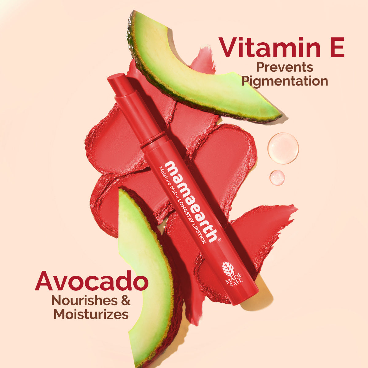 Moisture Matte Longstay Lipstick - 06 Melon Red