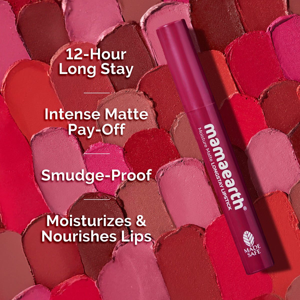 Moisture Matte Longstay Lipstick - 12 Berrylicious Magenta