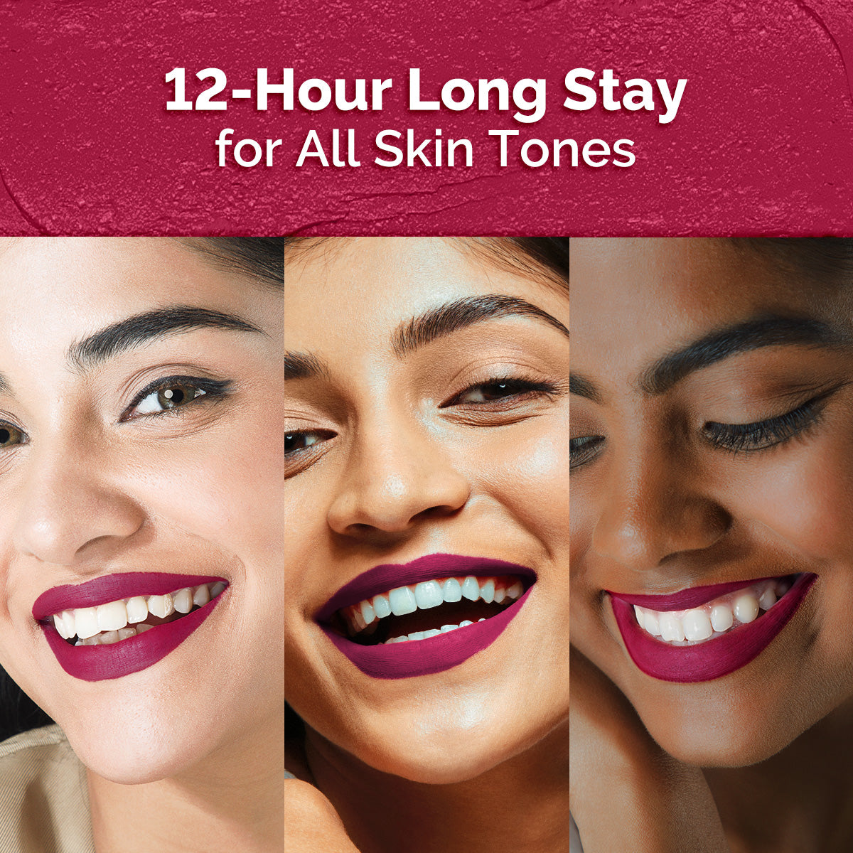 Moisture Matte Longstay Lipstick - 12 Berrylicious Magenta