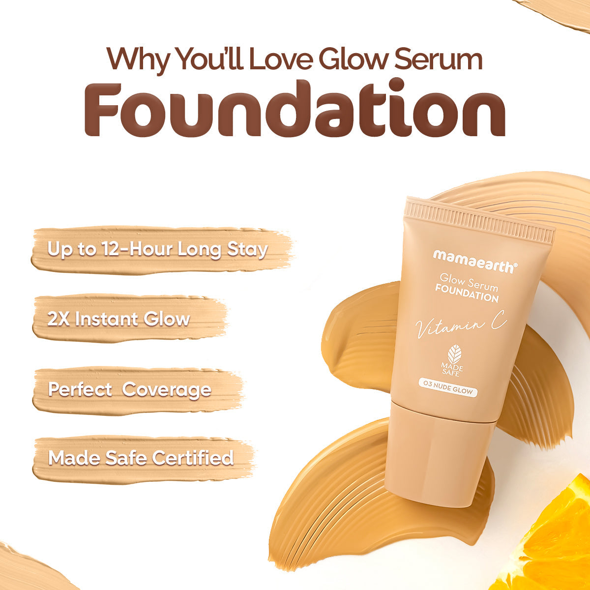 Mamaearth Glow Serum Foundation-01 Ivory Glow