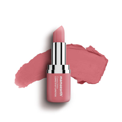 Mamaearth Creamy Matte Long Stay Lipstick - 08 Hibiscus Nude
