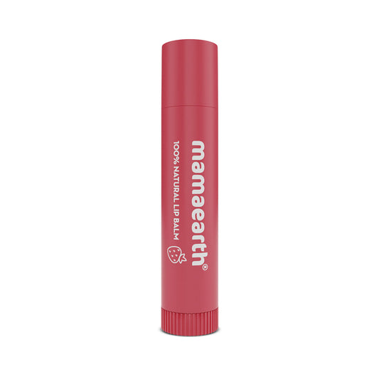 Mamaearth Nourishing Tinted 100% Natural Lip Balm with Vitamin E - Strawbery