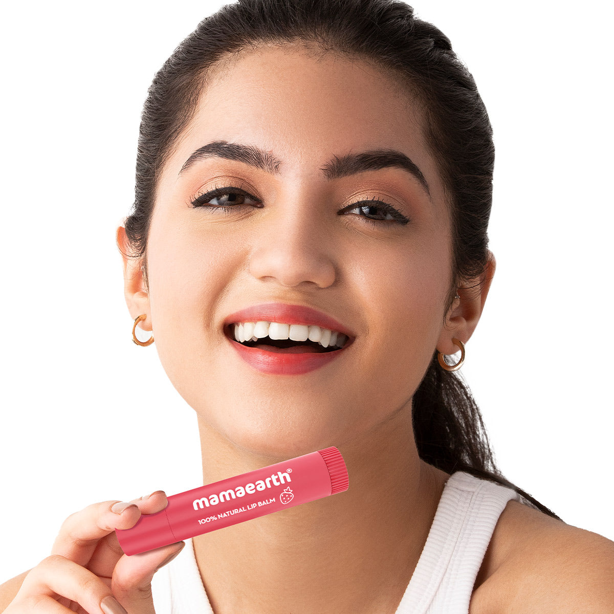 Mamaearth Nourishing Tinted 100% Natural Lip Balm with Vitamin E - Strawbery