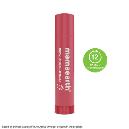 Mamaearth Nourishing Tinted 100% Natural Lip Balm with Vitamin E - Strawbery
