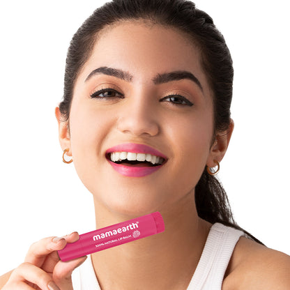 Mamaearth Nourishing Tinted 100% Natural Lip Balm with Vitamin - Raspberry