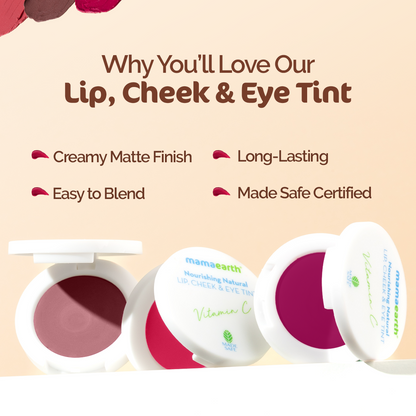 Nourishing Natural Lip Cheek & Eye Tint - 03 Rose Pink