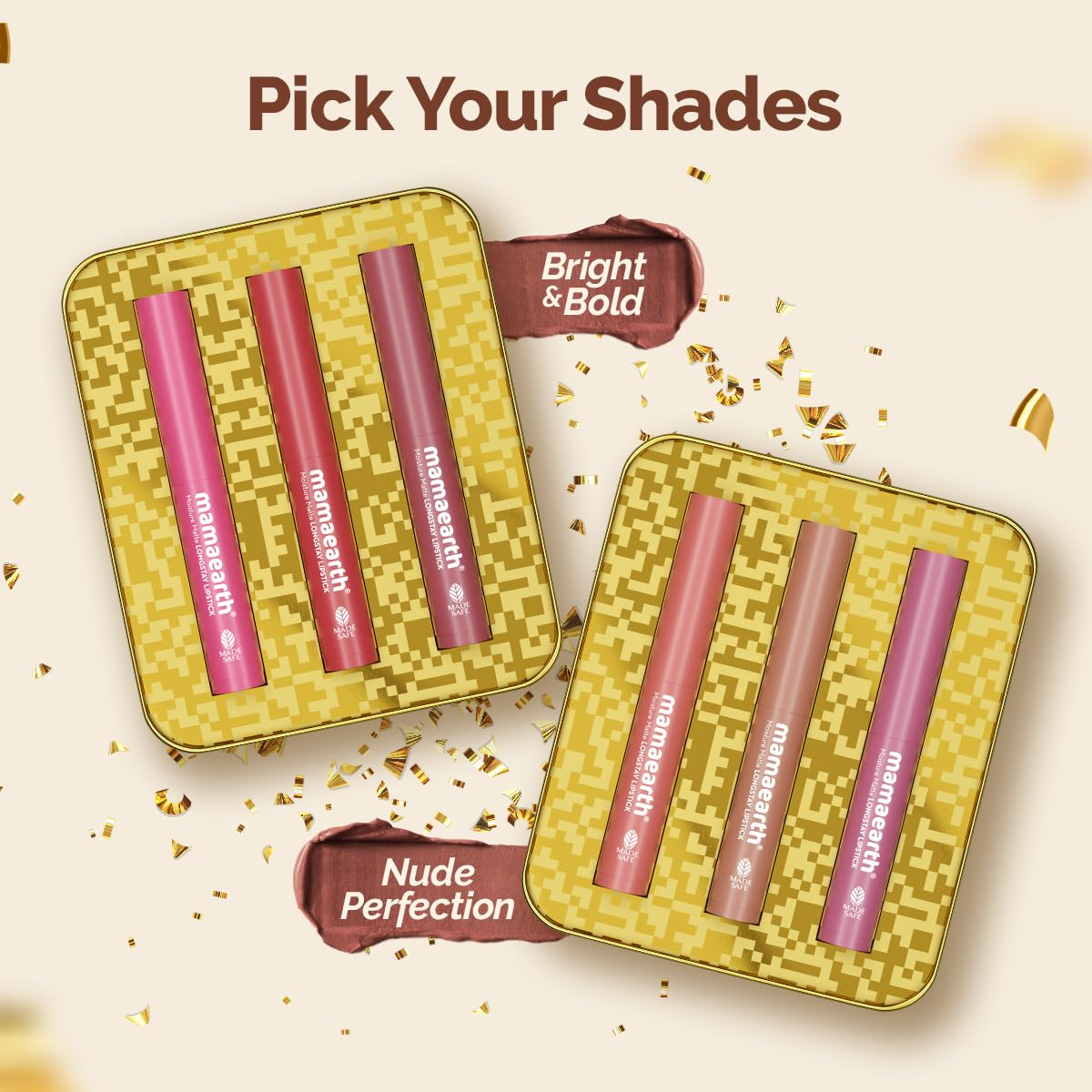 Moisture Matte Longstay Lipstick Pack Of 3 Minis - Bright And Bold (0.7 Gm Each)