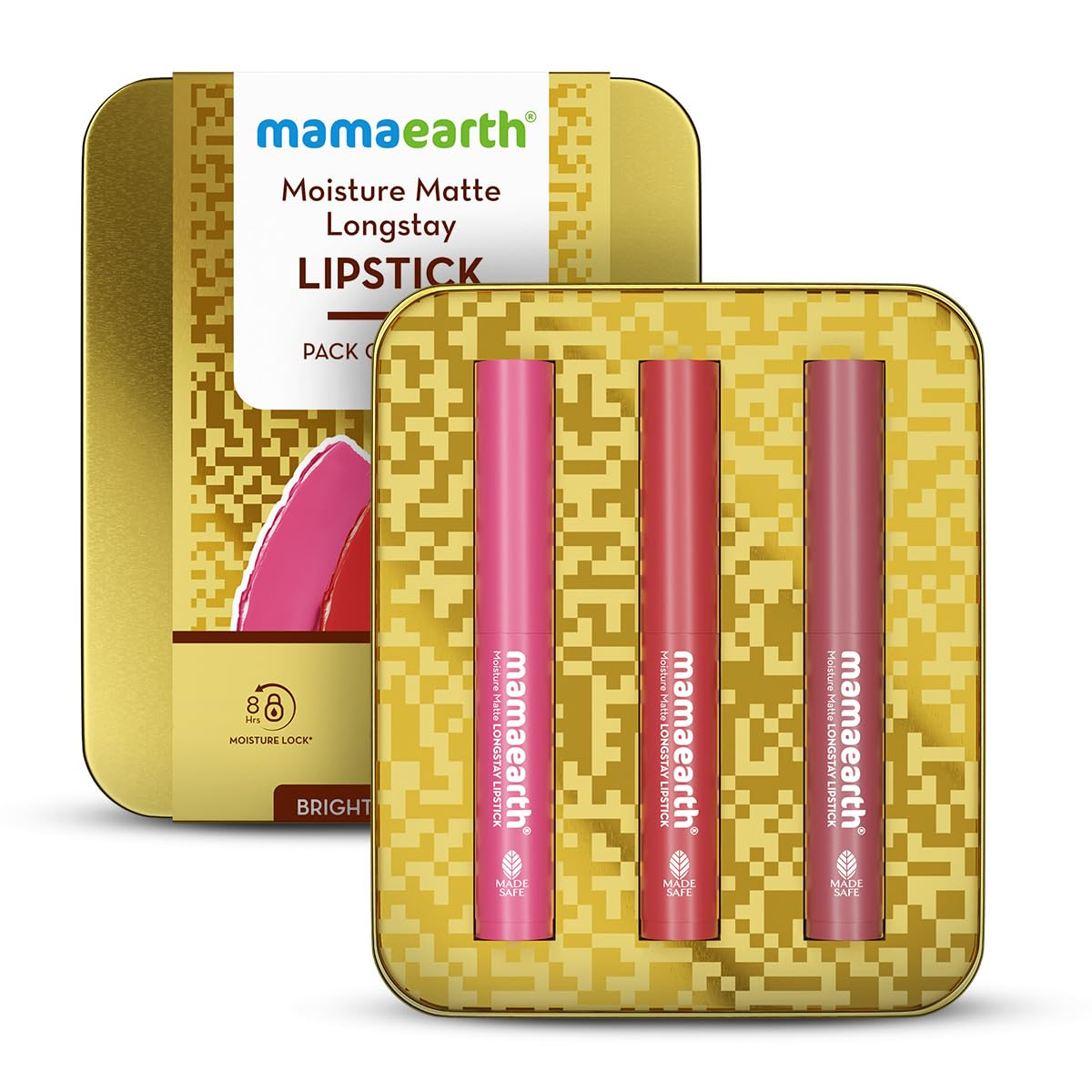 Moisture Matte Longstay Lipstick Pack Of 3 Minis - Bright And Bold (0.7 Gm Each)