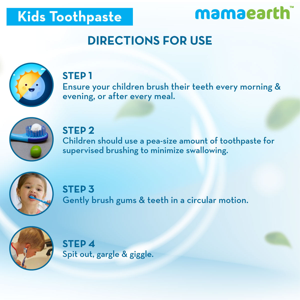Mamaearth Sulfate Free Awesome Orange Toothpaste For Kids With Fluoride 50 gm