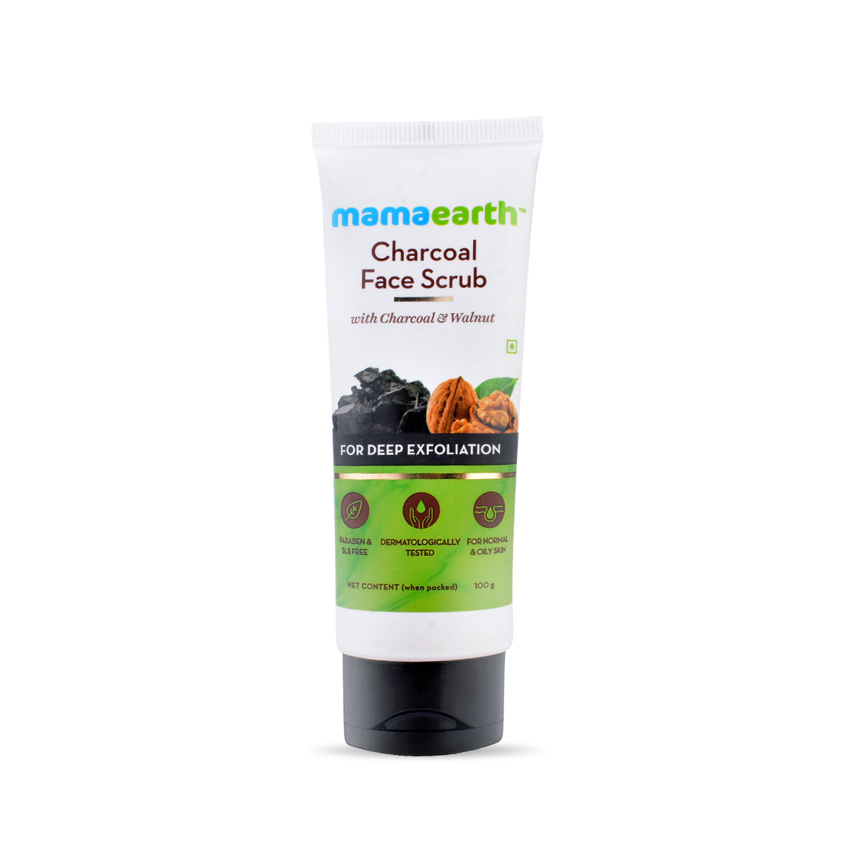 mamaearth charcoal face scrub for all skin types