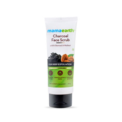 mamaearth charcoal face scrub for all skin types