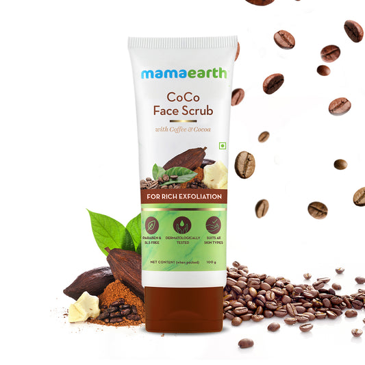 CoCo Face Scrub with Coffee and Cocoa for Rich Exfoliation - 100g