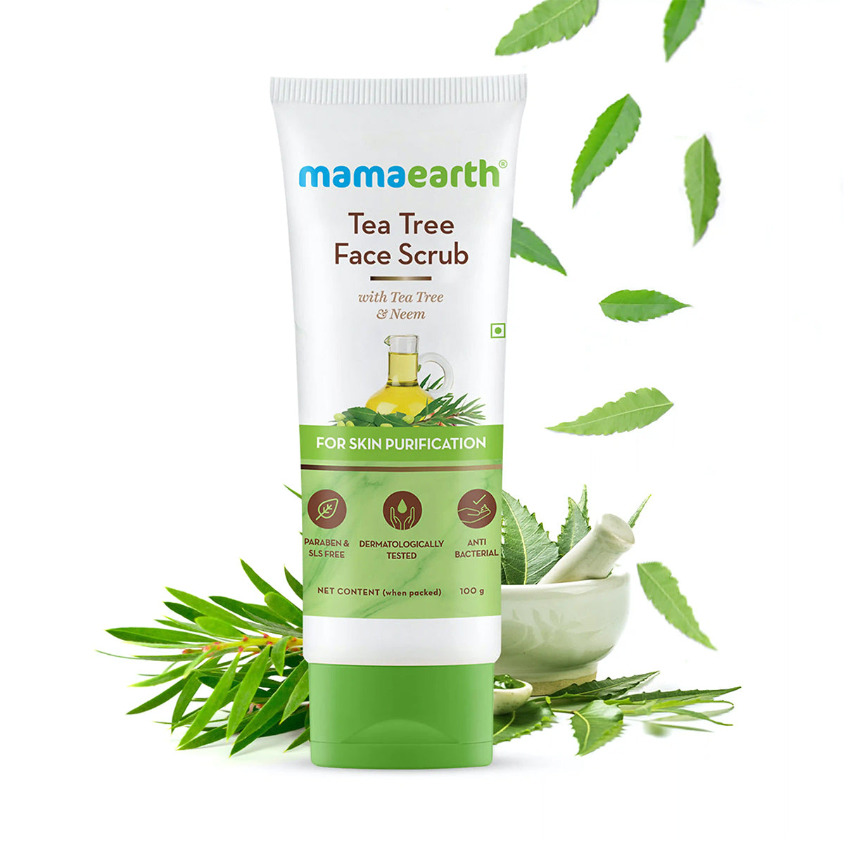 Mamaearth tea tree face scrub