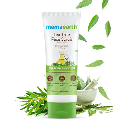 Mamaearth tea tree face scrub