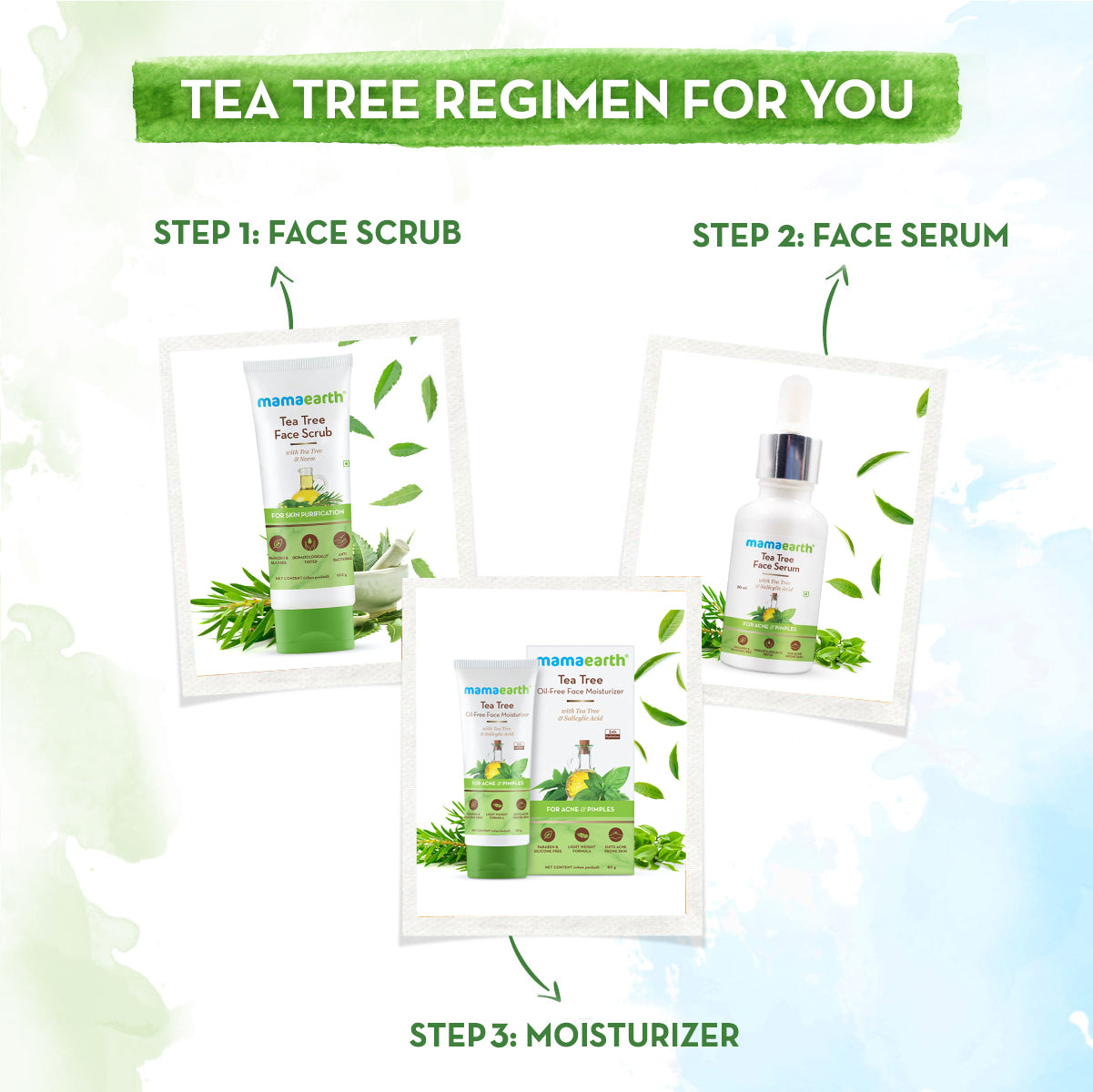 Tea tree daily use cleansing facial scrub