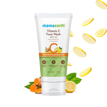 Mamaearth Vitamin C Face Wash with Vitamin C and Turmeric for Skin Illumination