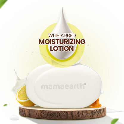 Mamaearth Vitamin C Moisturizing Lotion Soap Pack of 4 x 4 125 gm