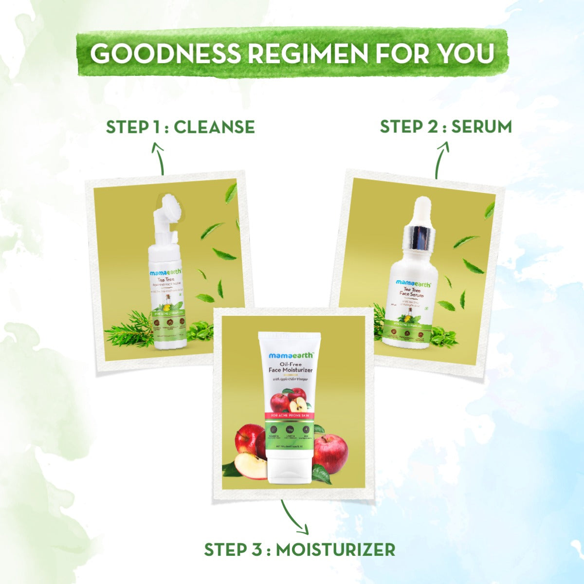 goodness of tea tree range of mamaearth