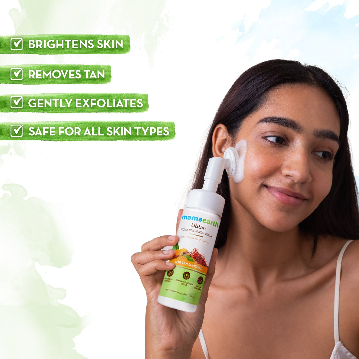 Ubtan Foaming Face Wash for brightens skin