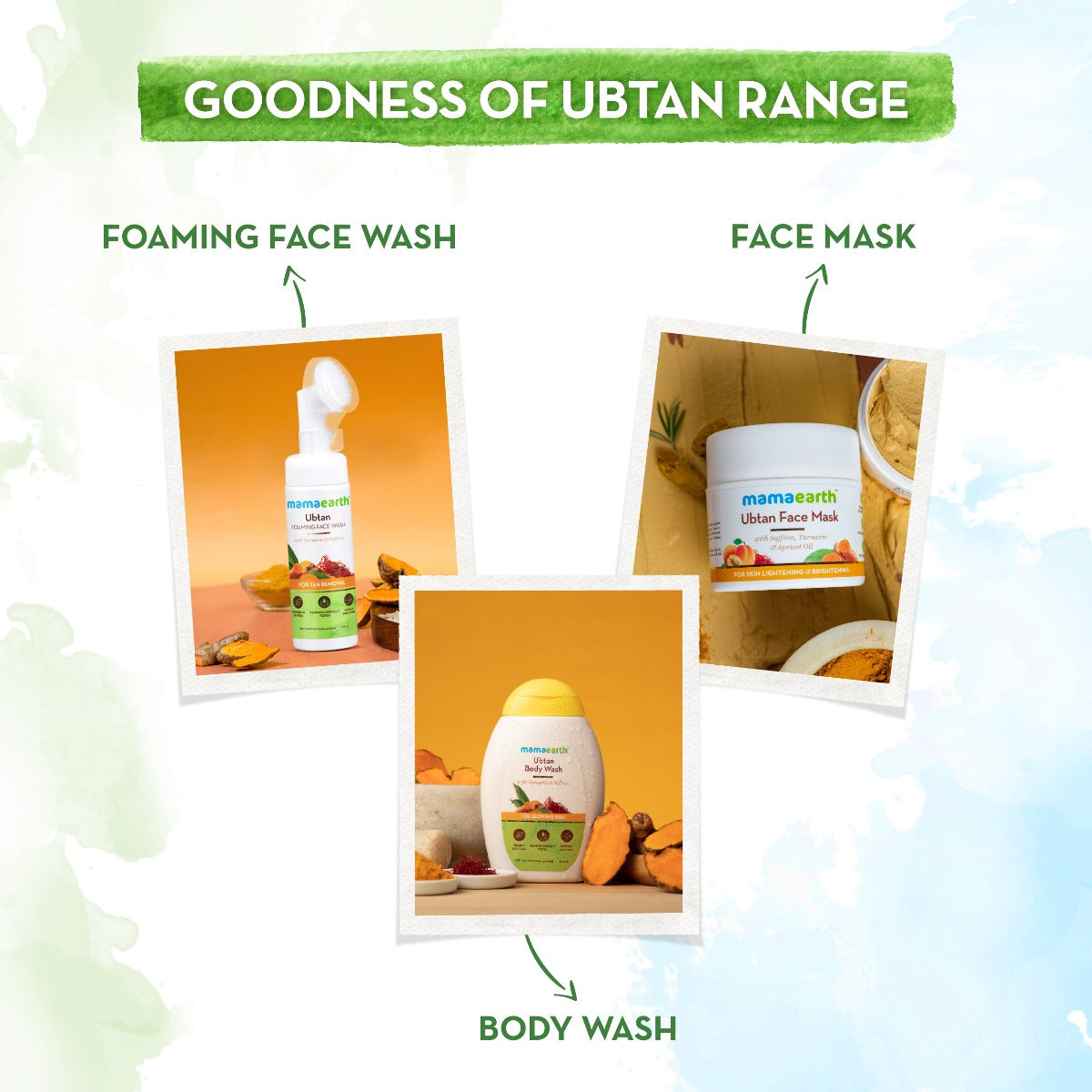 goodness of ubtan range of mamaearth