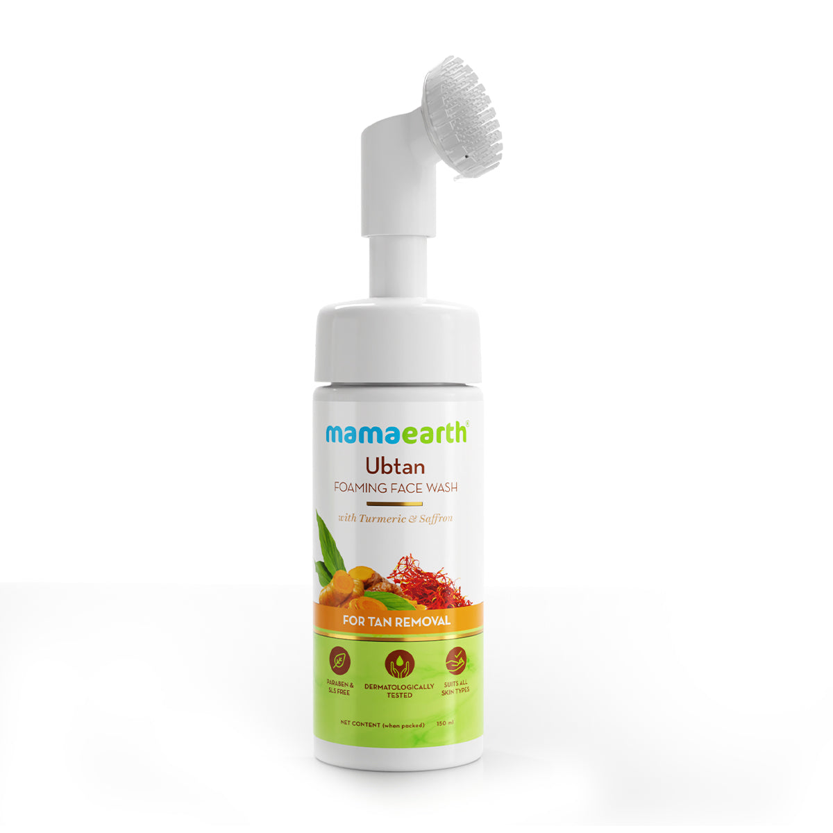 mamaearth ubtan foaming face wash for tan removal
