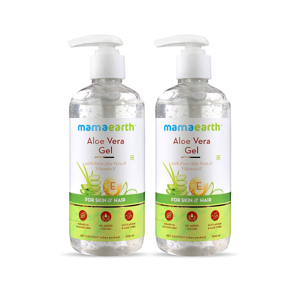Mamaearth Aloe Vera Gel with Pure Aloe Vera & Vitamin E for Skin and Hair 300 ml