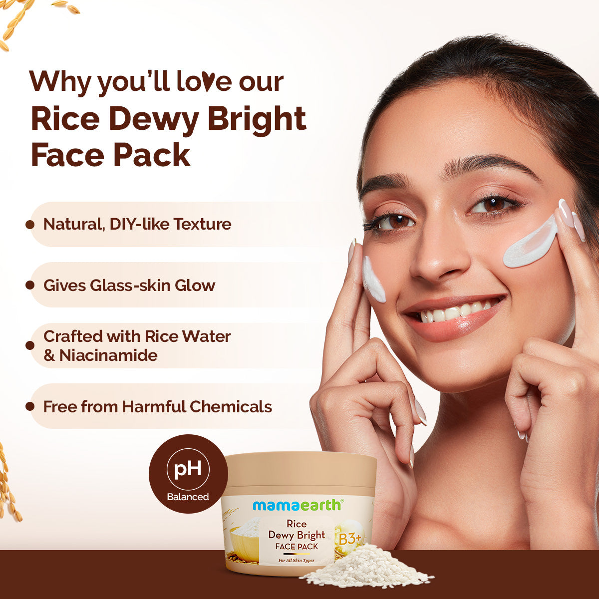Rice Dewy Bright Face Pack