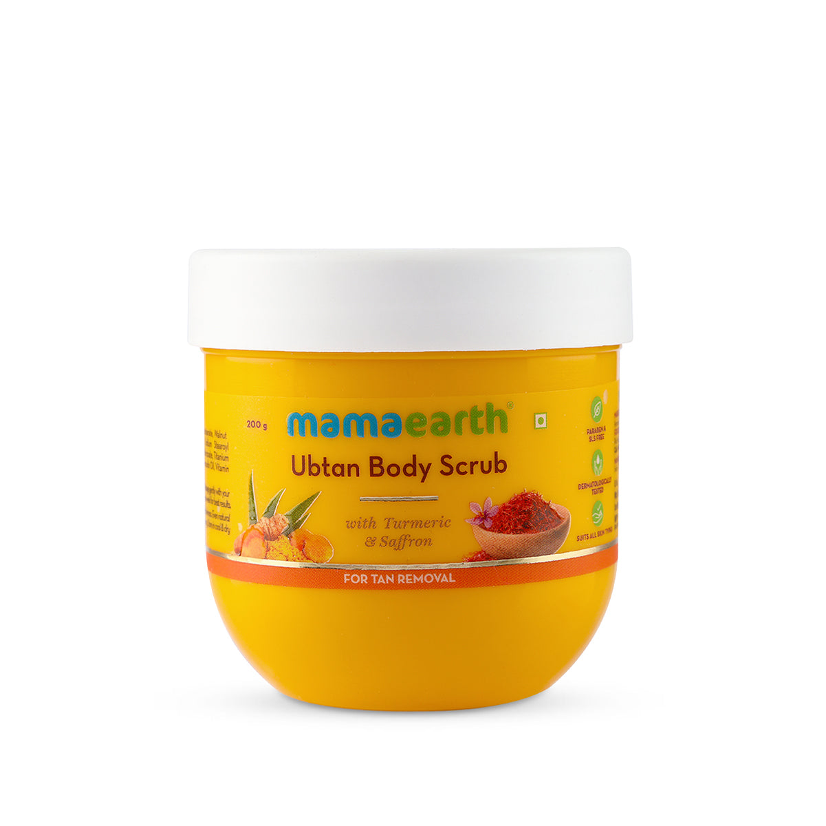 Ubtan Body Scrub With Turmeric & Saffron For Tan Removal