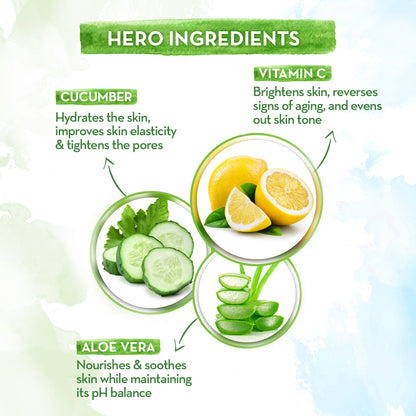 Vitamin C Face Toner with Aloe vera and Cucumber, pore minimizer toner