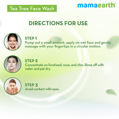 how to use mamaearth tea tree face wash