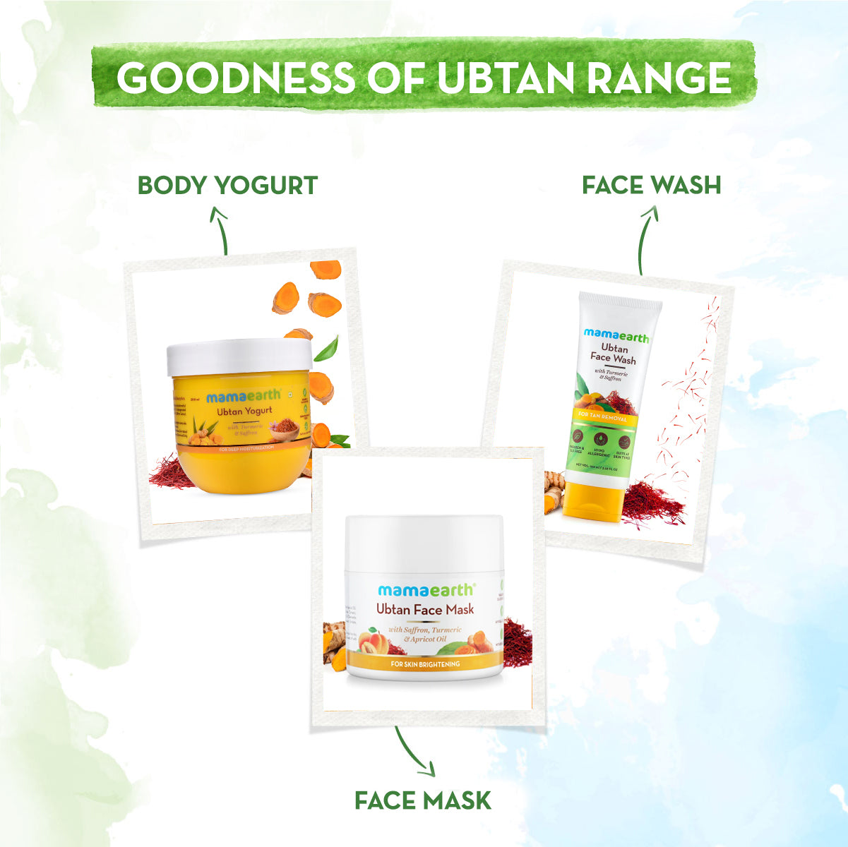 goodness of ubtan range of mamaearth