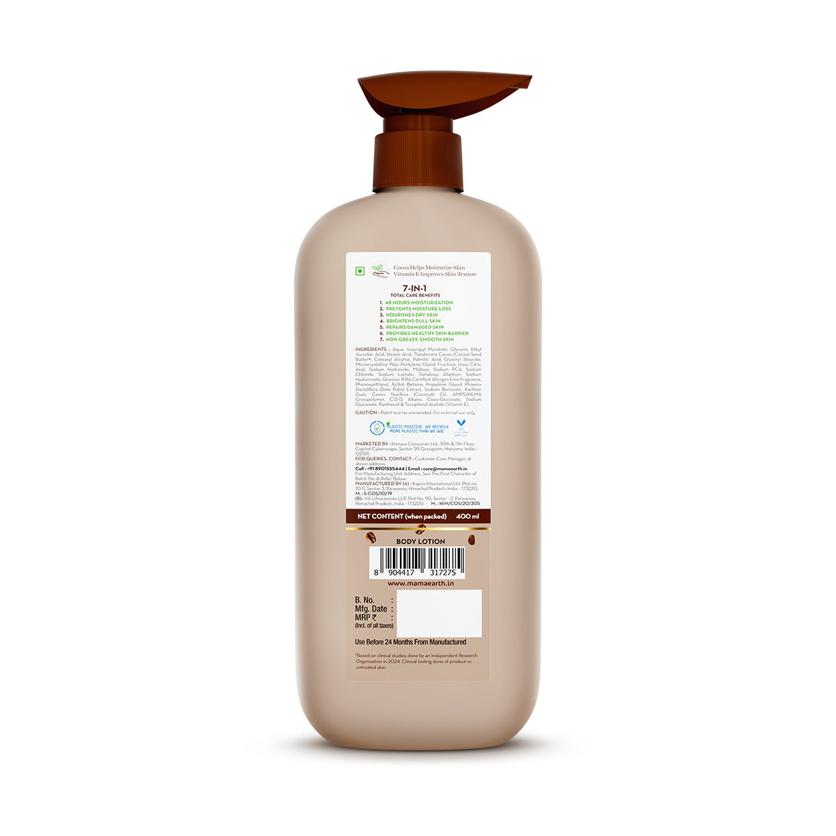 Mamaearth Cocoa Rich Moisturizing Body Lotion 400 ml