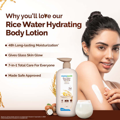 Mamaearth Rice Water Hydrating Body Lotion 400 ml