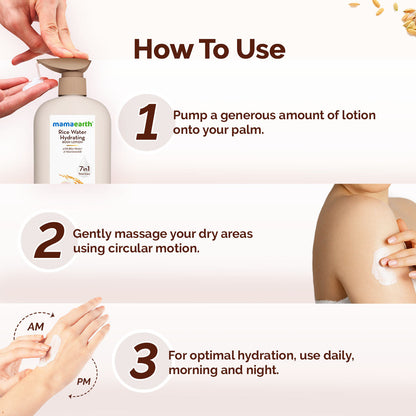 Mamaearth Rice Water Hydrating Body Lotion 400 ml