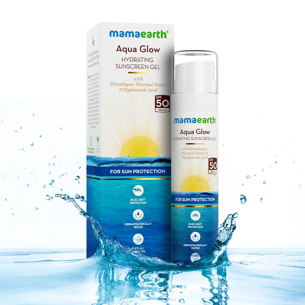 Aqua Glow Hydrating Sunscreen Gel with Himalayan Thermal Water and ...