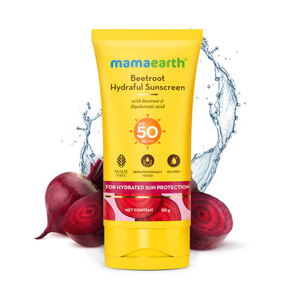 Mamaearth Beetroot Hydraful Sunscreen 50 gm