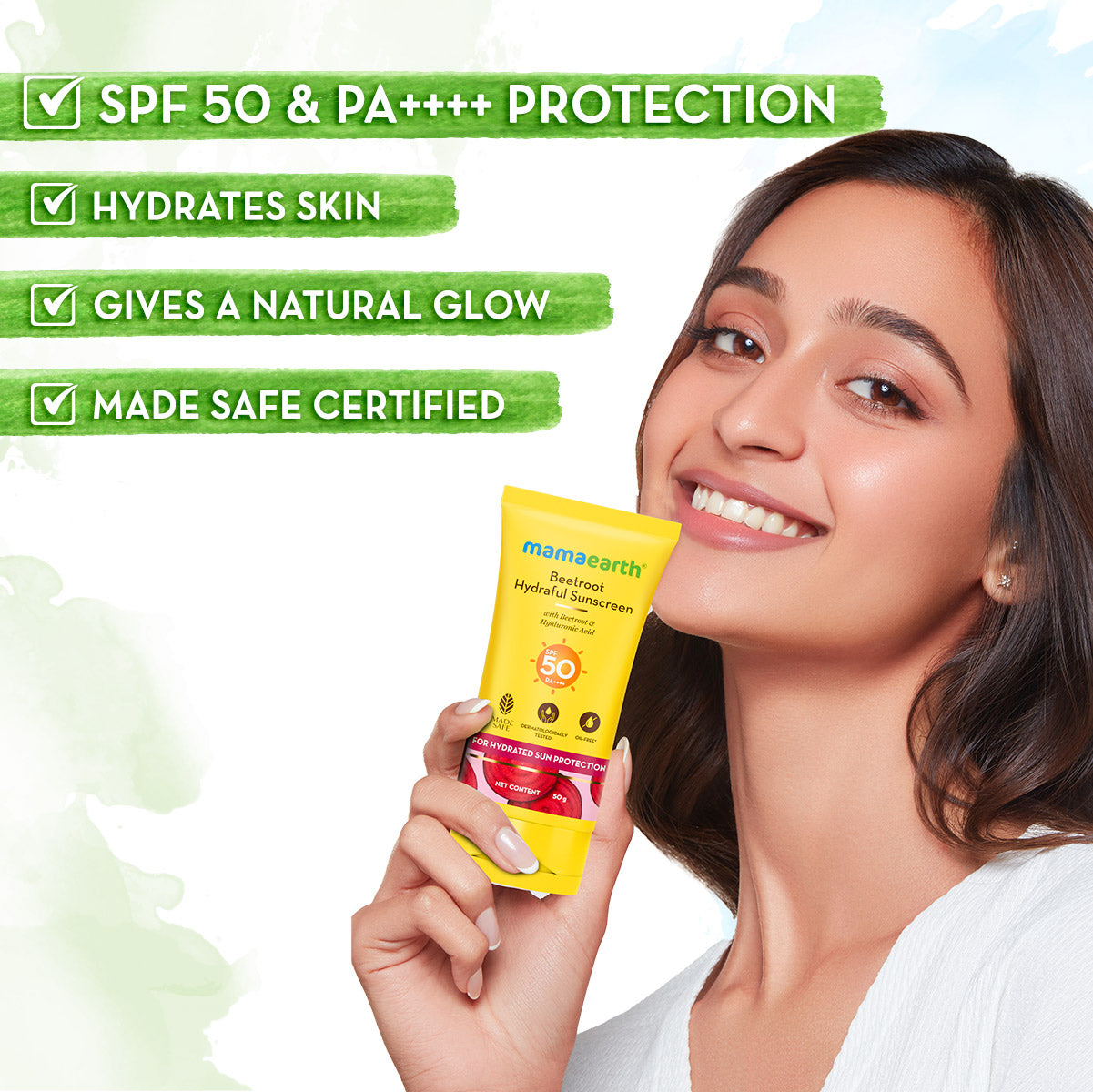 Mamaearth Beetroot Hydraful Sunscreen 50 gm