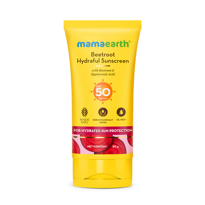 Mamaearth Beetroot Hydraful Sunscreen 50 gm