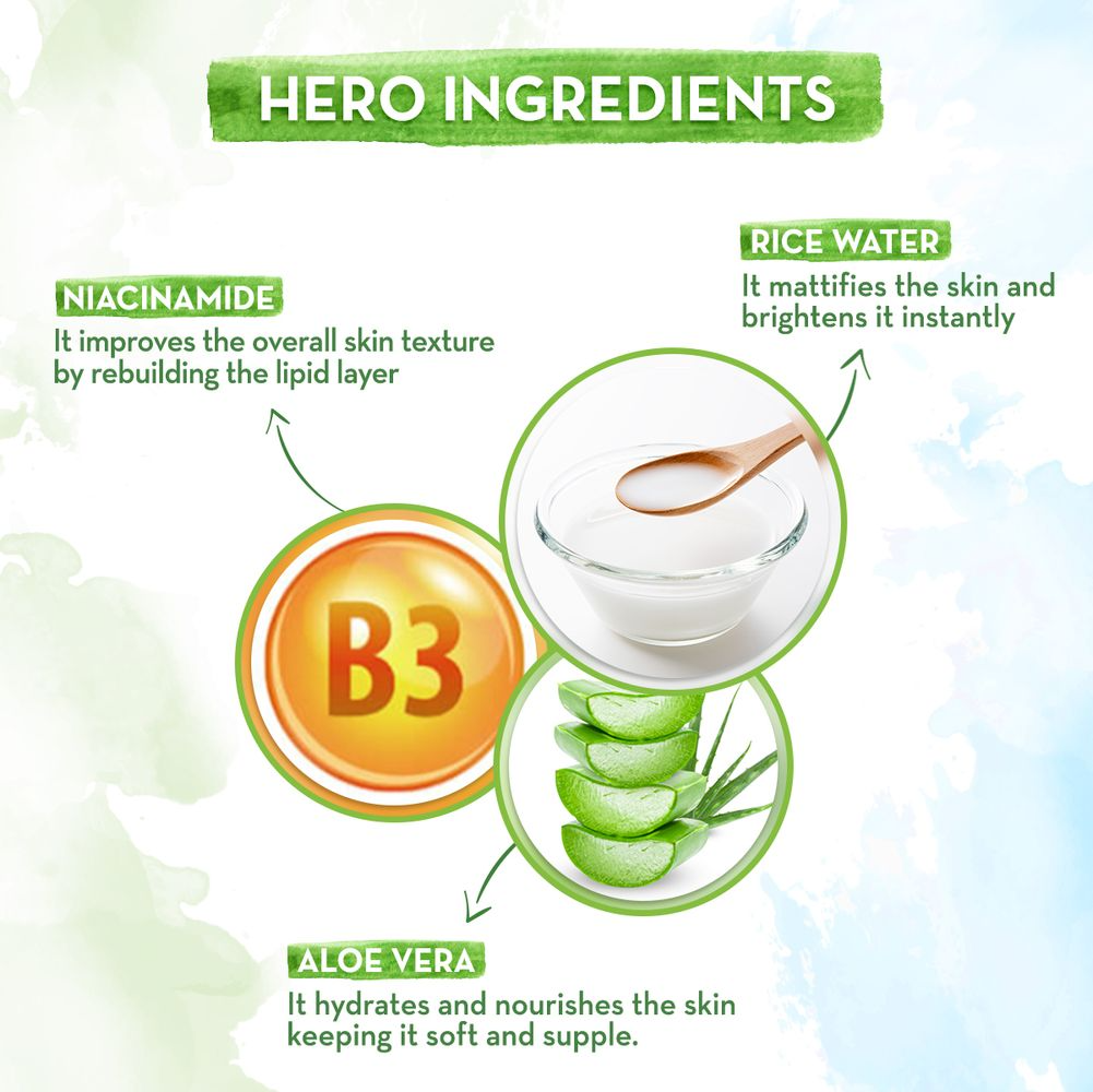 Mamaearth Rice Oil-Free Face Moisturizer With Rice Water & Niacinamide for Glass Skin 80 gm