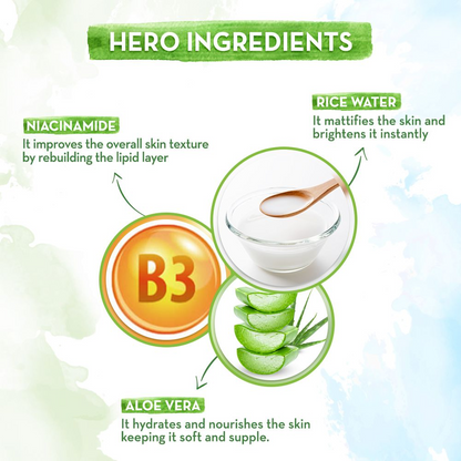 Mamaearth Rice Oil-Free Face Moisturizer With Rice Water & Niacinamide for Glass Skin 80 gm