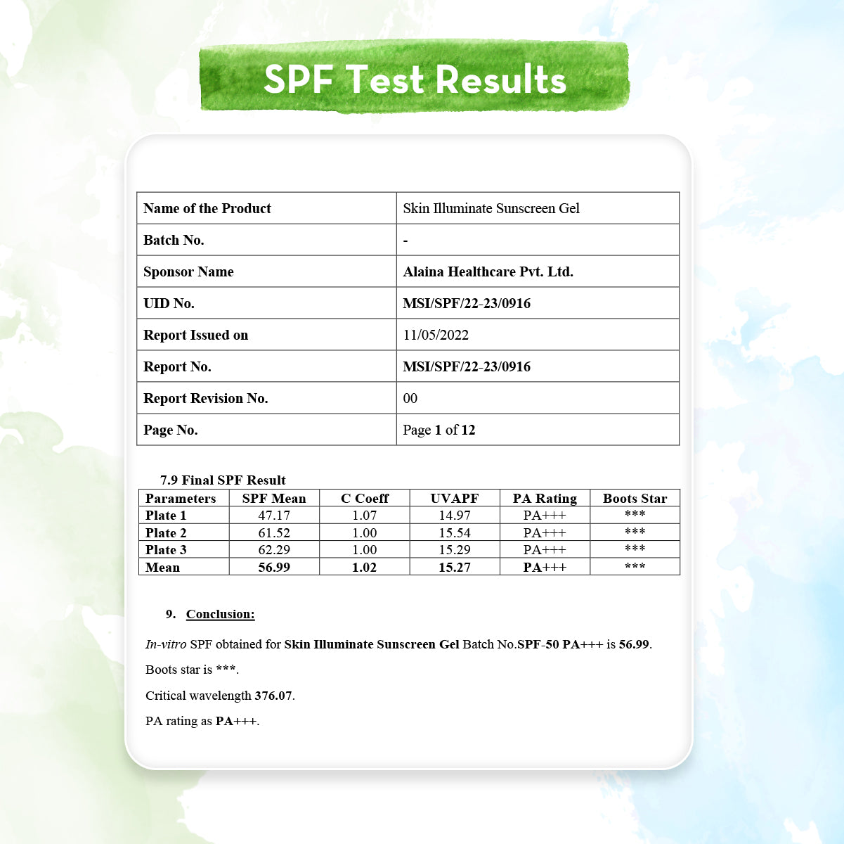 Skin Illuminate Sunscreen Gel SPF 50