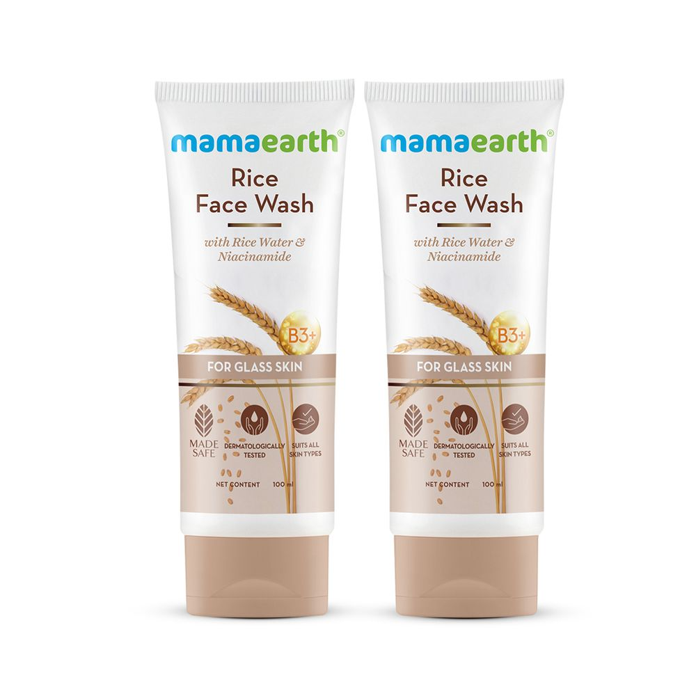 Mamaearth Rice Face Wash With Rice Water & Niacinamide for Glass Skin