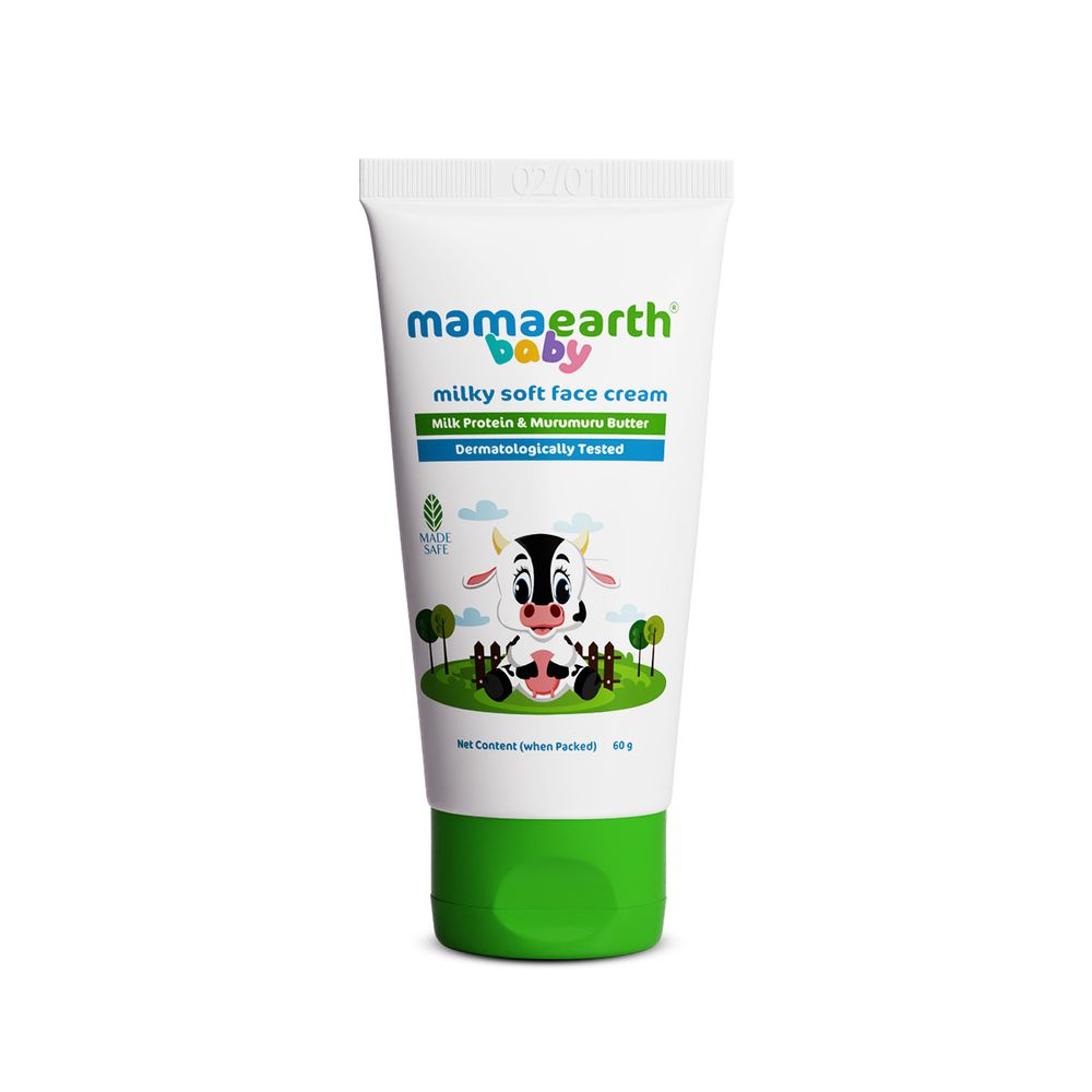 Mamaearth Milky Soft Face Cream With Murumuru Butter for Babies 60 gm