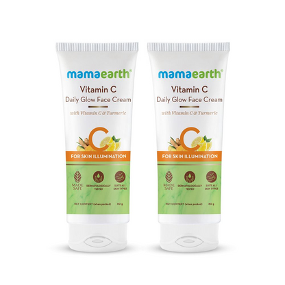 Mamaearth Vitamin C Daily Glow Face Cream With Vitamin C & Turmeric for Skin Illumination 80 gm
