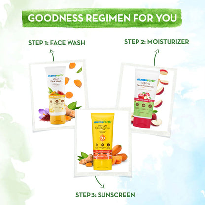 Mamaearth Ultra Light Indian Sunscreen with Carrot Seed Turmeric & SPF 50 PA+++ 80 ml