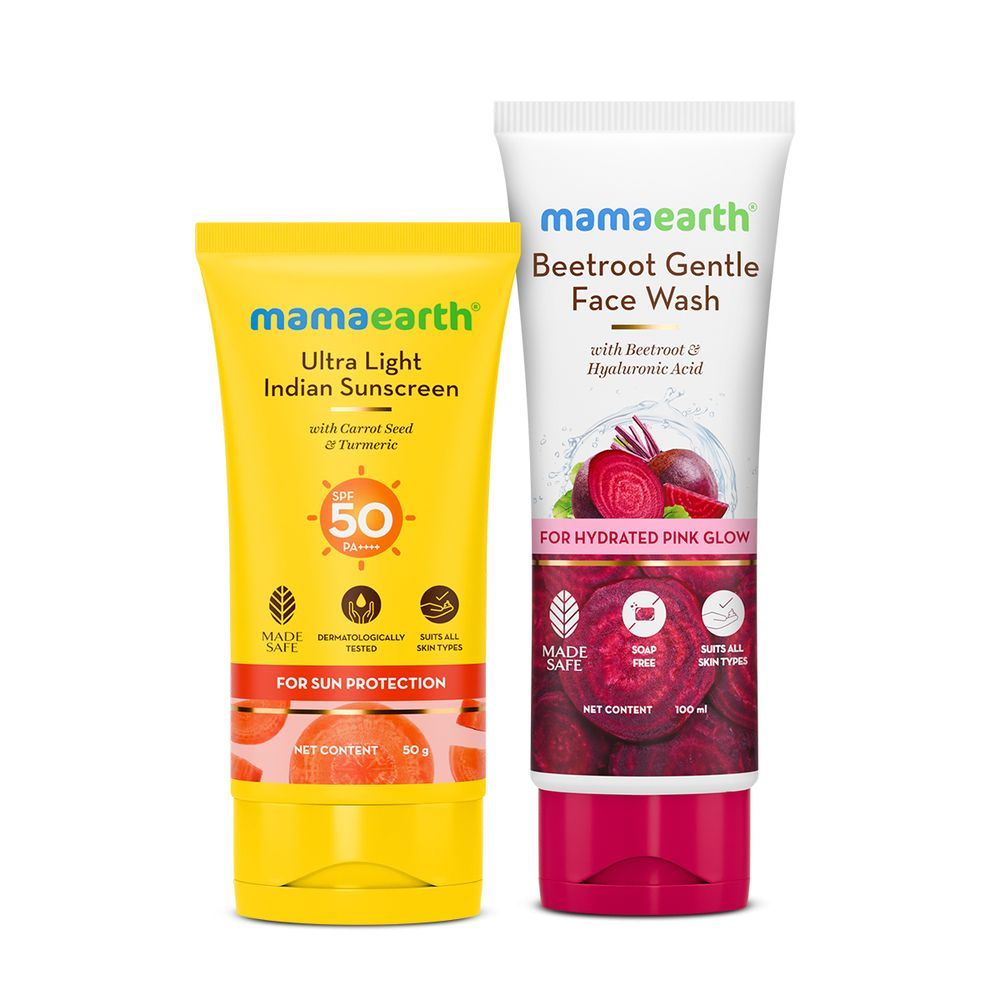 Mamaearth Tan-Free Pink Glow Combo
