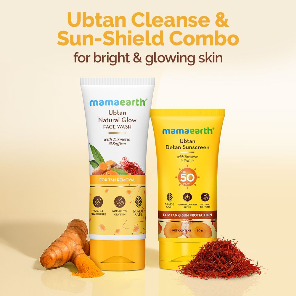 Mamaearth Ubtan Cleanse & Sun-Shield Combo