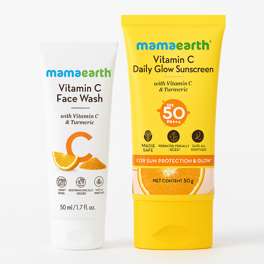 Vitamin C Daily Glow Sunscreen 50gm & Vitamin C Face Wash 50ml